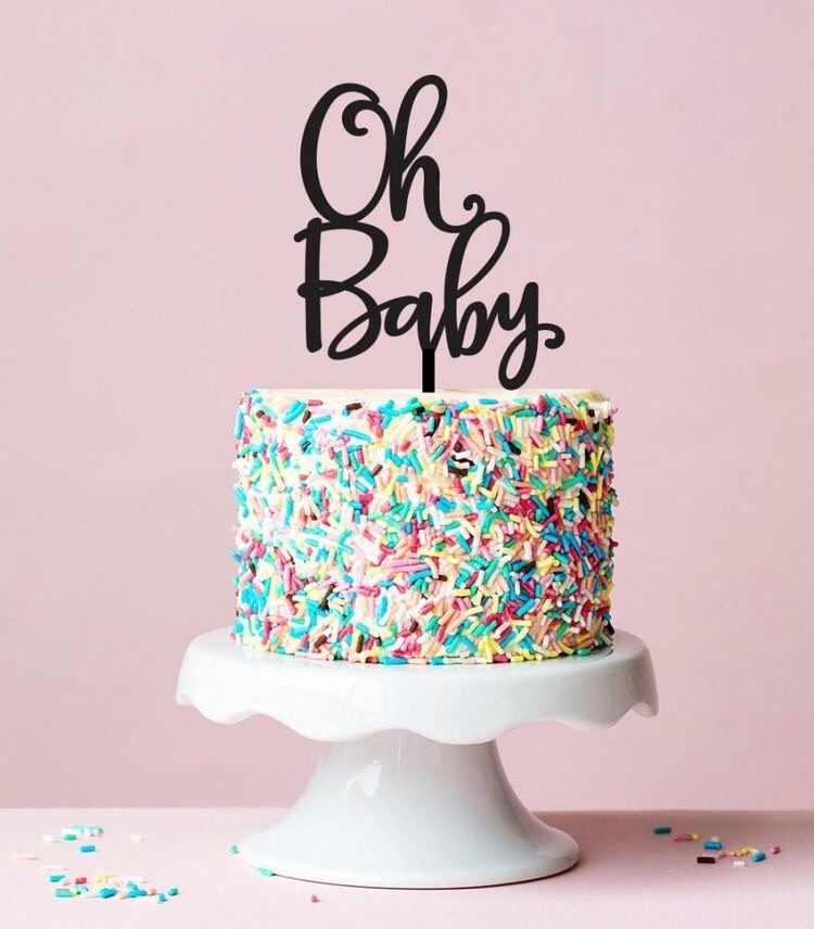 déco baby shower gâteau sprinkles oh baby