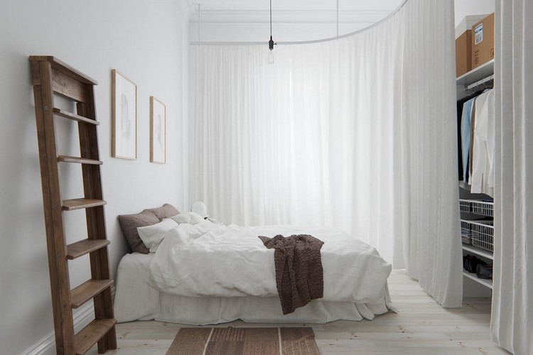 déco style scandinave chambre à coucher blanche