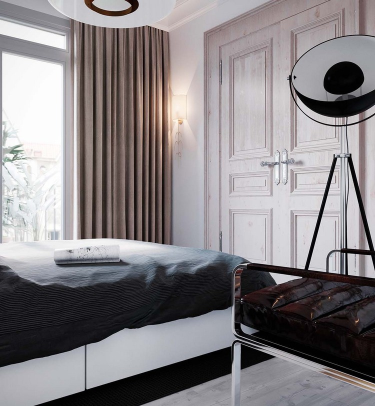 déco style scandinave chambre à coucher moderne