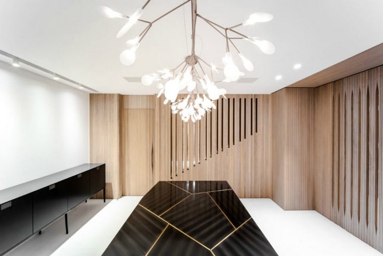 décoration minimaliste bois luminaire design