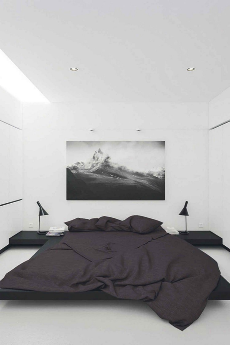 espace vide décoration sombre murs blancs décoration minimale tendances espaces négatifs 2018