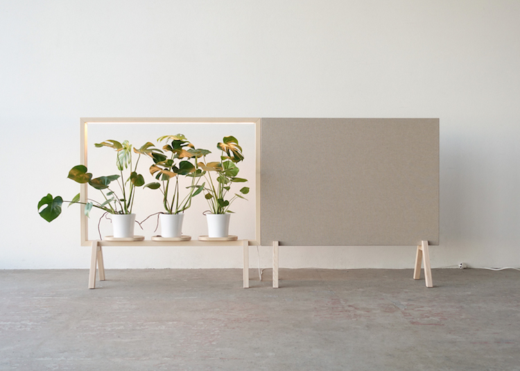 etagere porte plante diviseur piece minimaliste moderne