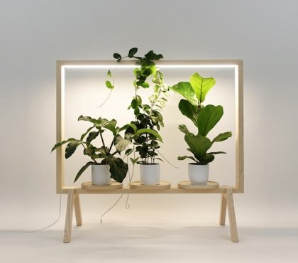 etagere porte plante limbus greenframe eclairage led