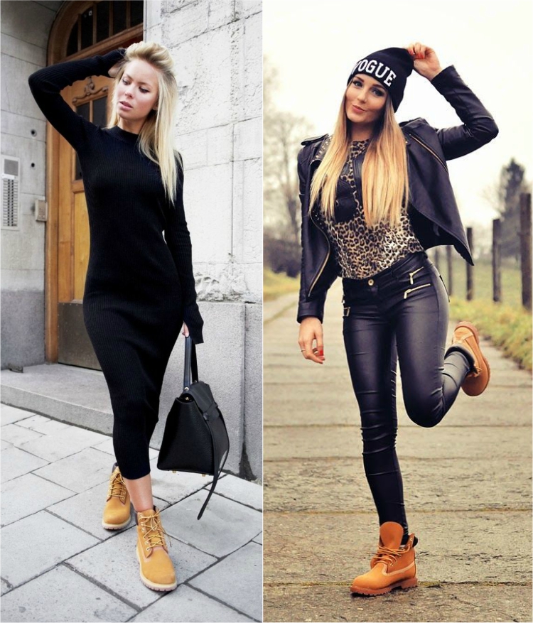 look timberland noir femme look timberland noir femme