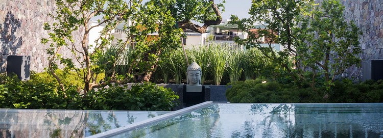 jardin sur le toit déco naturelle zen