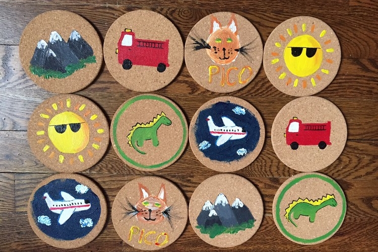 jeux de société pour enfants jeu Memory DIY original enfant 3 ans