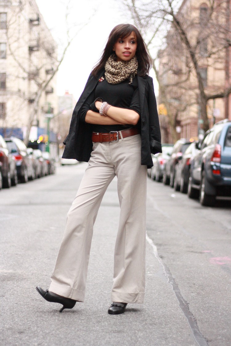 large pantalon femme en couleur uniforme look raffiné street style moderne astuces