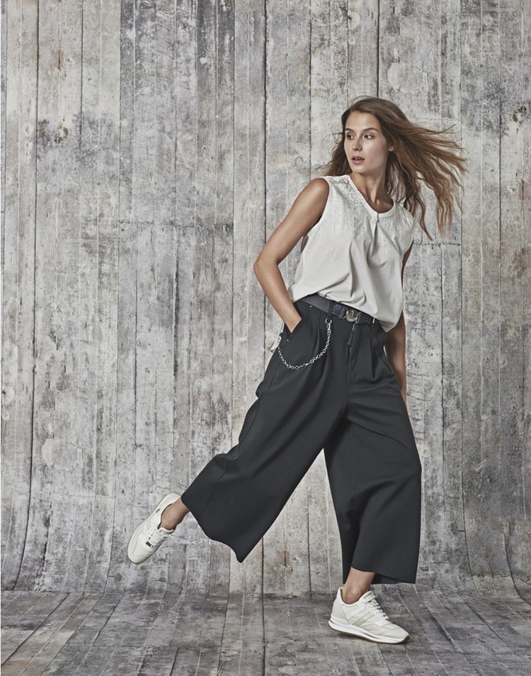 pantalon large femme tendances mode 2018 looks branchés copier