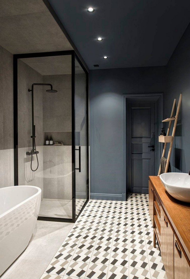 luminaires design salle de bain douche à l'italienne