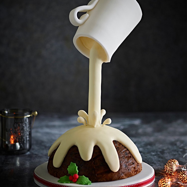 recette gravity cake pour Noël design insolite suspendu gâteau