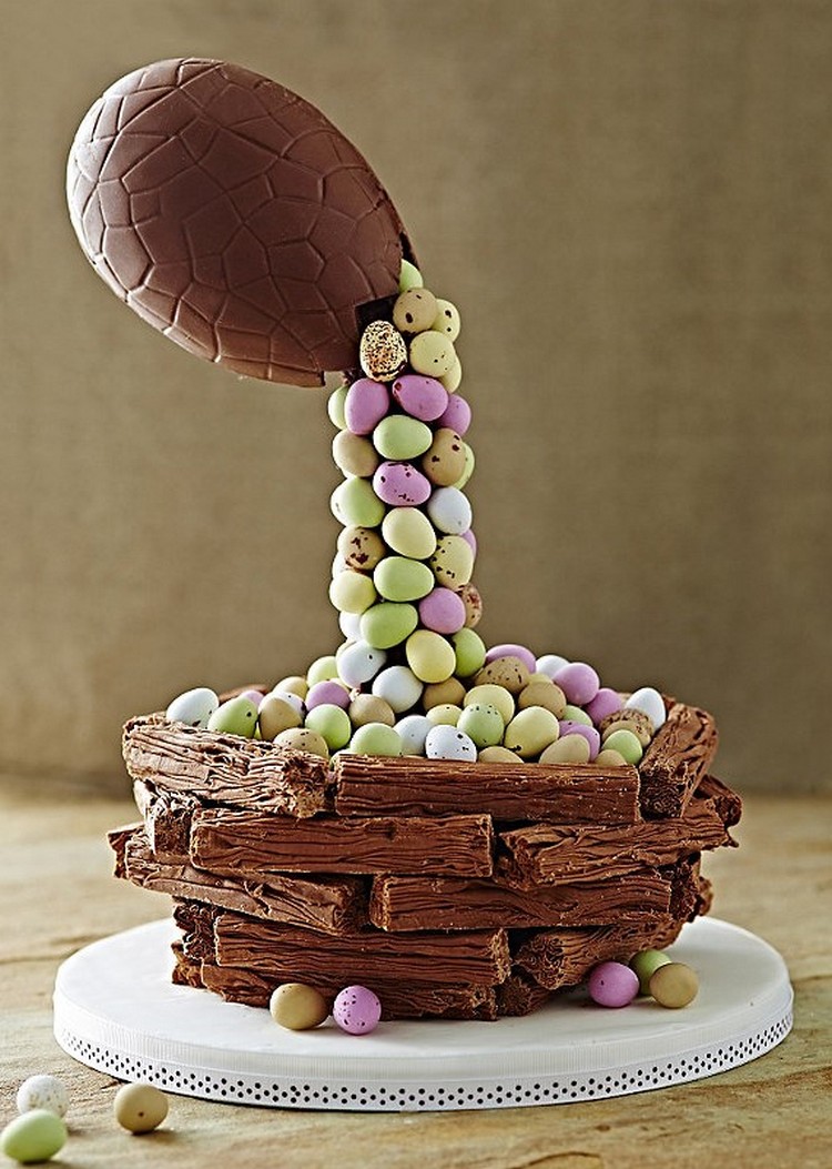 recette gravity cake pour Pâque idée insolite décoration gâteau suspendu