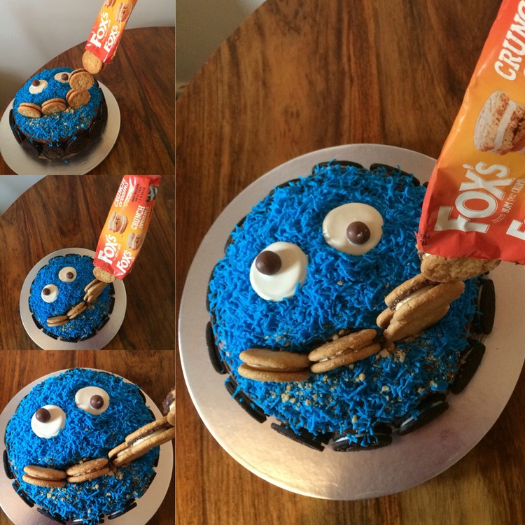 recette gravity cake pour petite garçon décoration insolite motif cookie monstre exemples gâteaux suspendus