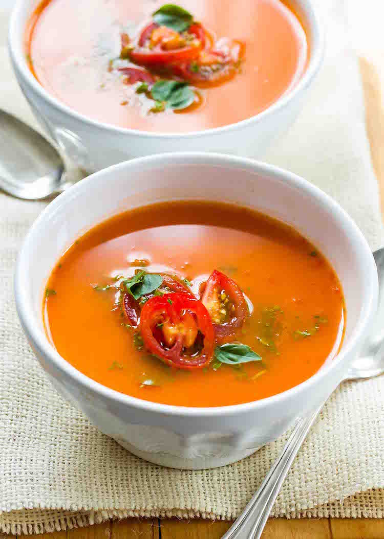 recette soupe detox veloute tomates