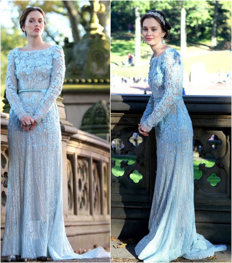 robes de mariees series tv cultes robe bleue Blair Waldorf Gossip Girl