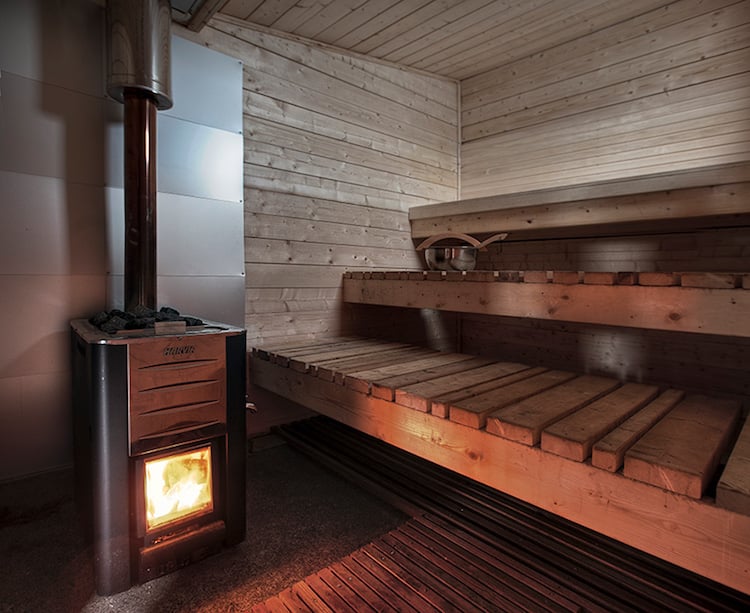 sauna bardage bois interieur