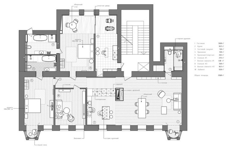 schéma de l'appartement