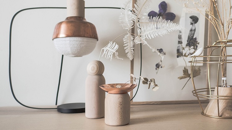 vase en bois style japonais design polyvalent moderne signé KIMU