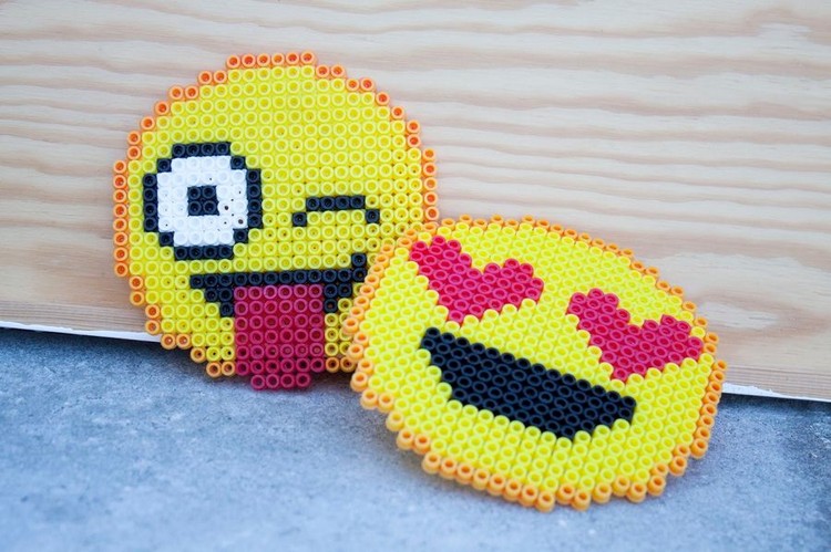 Smiley Pâques idée bricolage perles repasser avec emoji