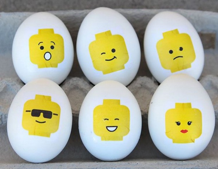 Smiley Pâques idée décoration originale œufs durs Pâques