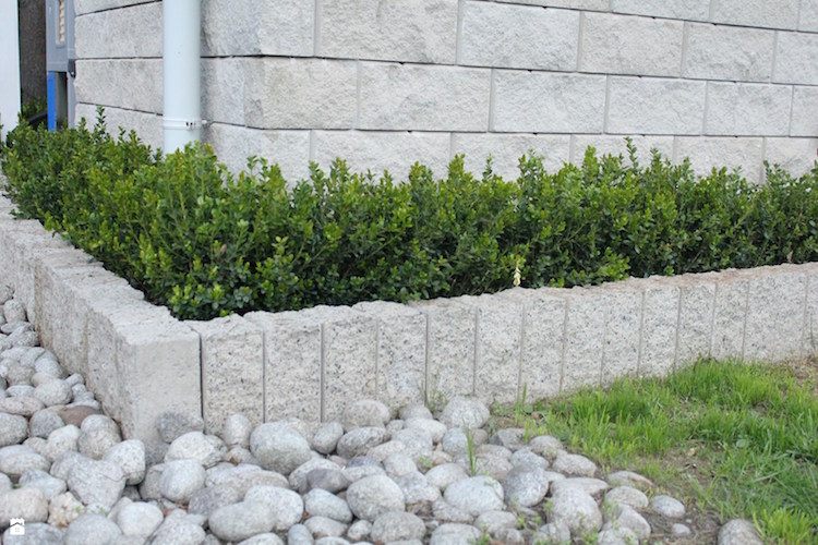 bordure pour jardin blocs beton galets