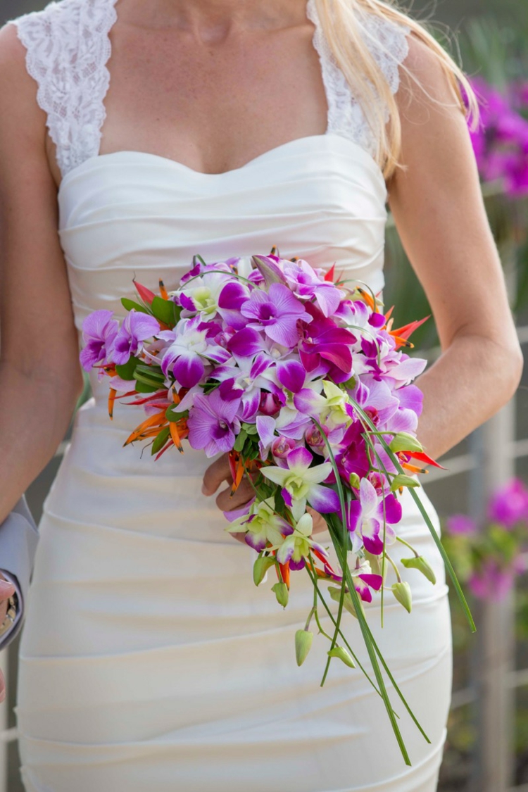 bouquet de mariée en cascade simple