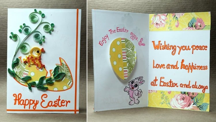 carte joyeuses Pâques idées diverses DIY décoration originale idée bricolage fête