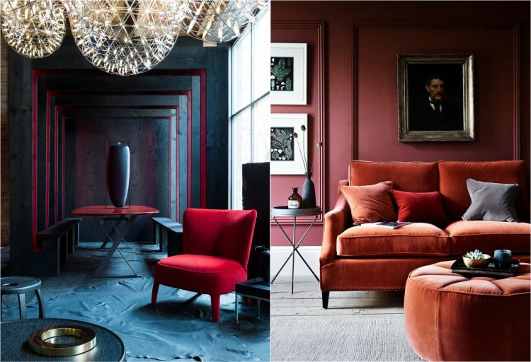 couleurs tendance 2018 et classiques- rouge profond et sophistiqué