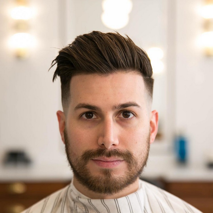 coupe homme court avec barbe bien travaillée idées capillaires stylées 2018