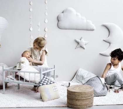 decoration murale nuage mellotonne montgolfiere chambre enfants