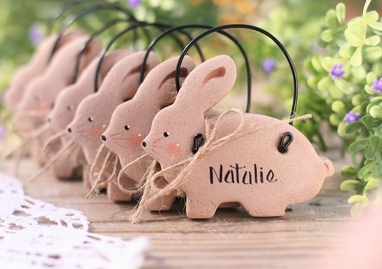 déco table printemps idée DIY petits lapins pascals décoration festive