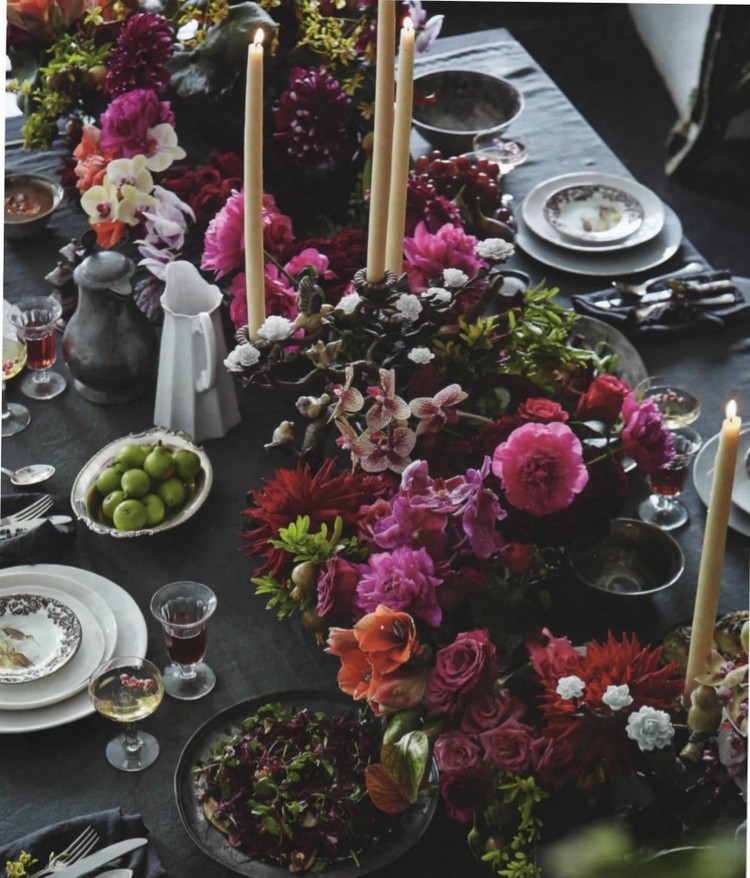 déco table printemps éléments florals idées réaliser intérieur champêtre