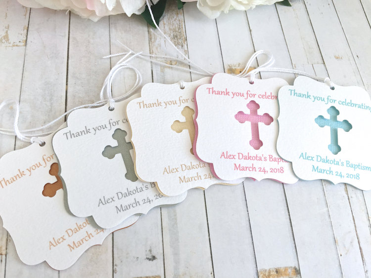 décoration de bapteme pour fille - cartes de remerciements originales