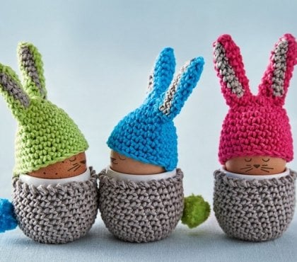 emballage œuf de Pâques idée à tricoter
