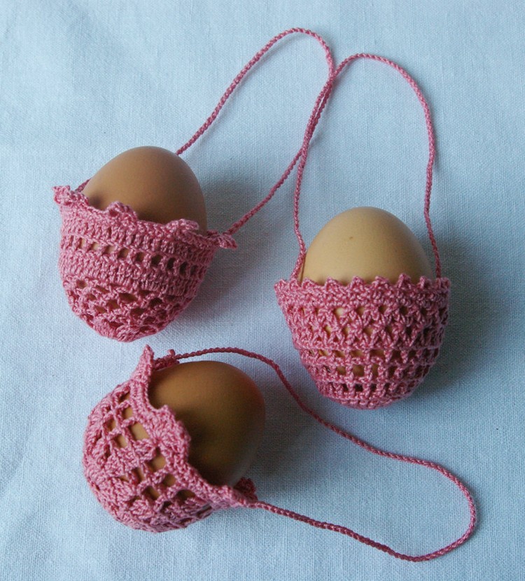 emballage œuf de Pâques mignon tricoté