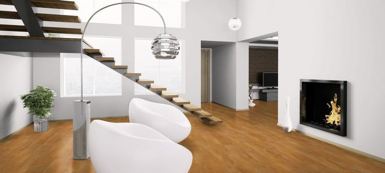 escalier minimaliste intérieur déco moderne