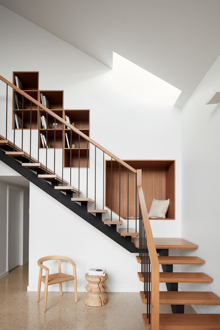 escalier quart tournant design bois moderne copier