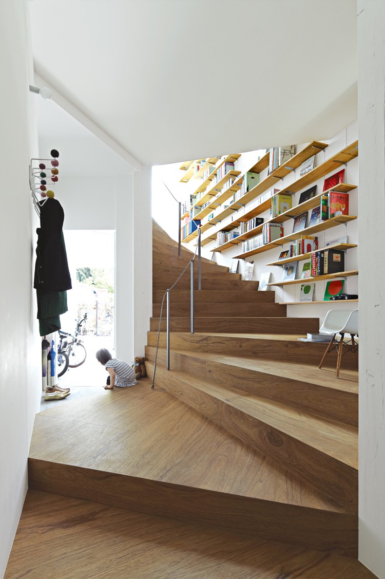 escalier quart tournant original idées aménagement intérieur