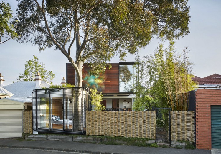extension de maison contemporaine vue extérieure maison architecte signée Austin Maynord Architects