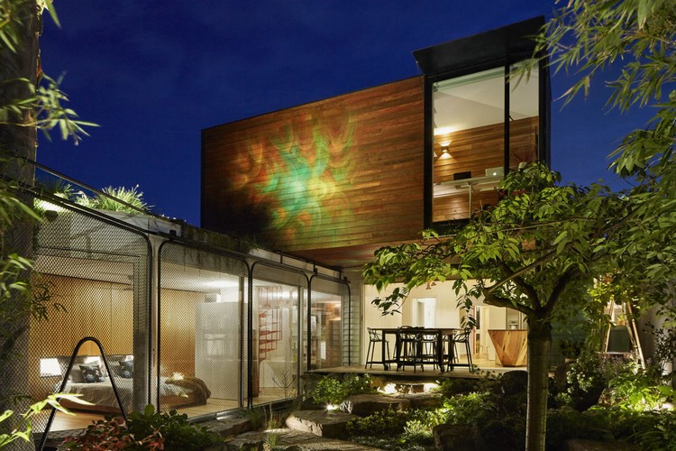 extension de maison moderne design bardage bois maison architecte proche nature située Australie