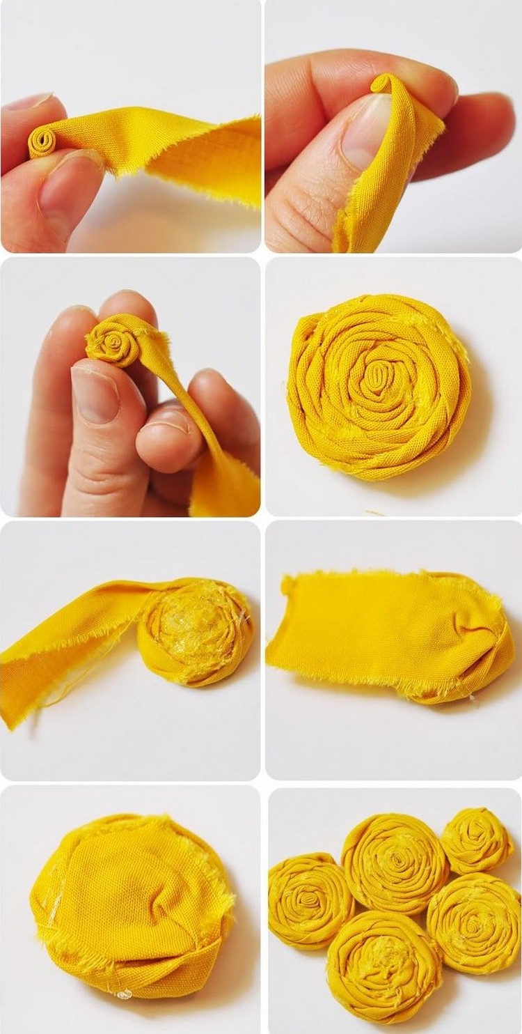fleur en tissu tutoriel facile comment fabriquer vous même