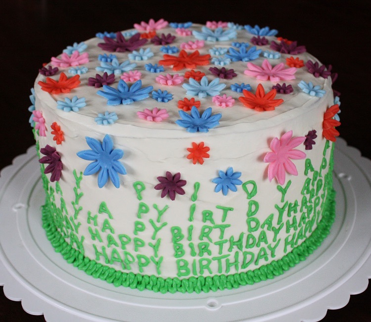 gâteau printemps anniversaire déco florale
