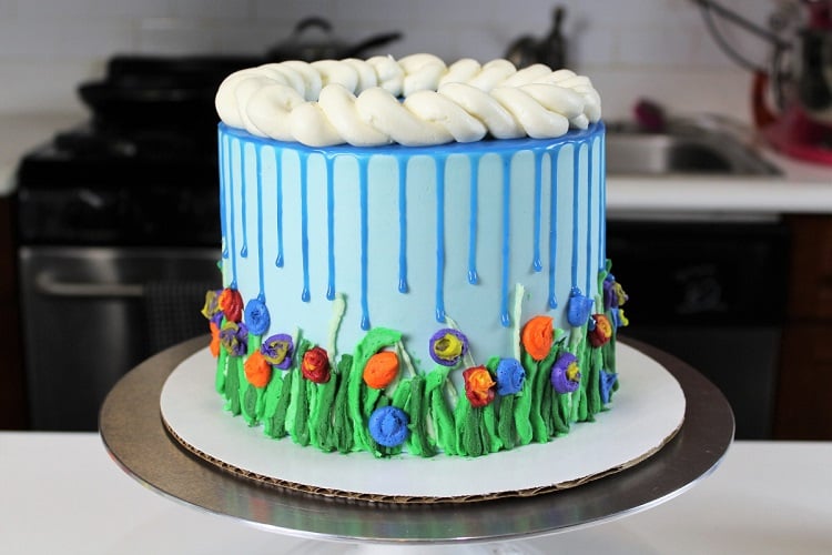 gâteau printemps drip cake