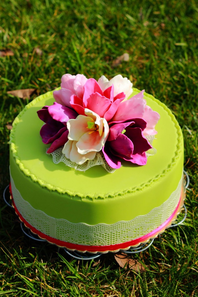 gâteau printemps fleurs printanières