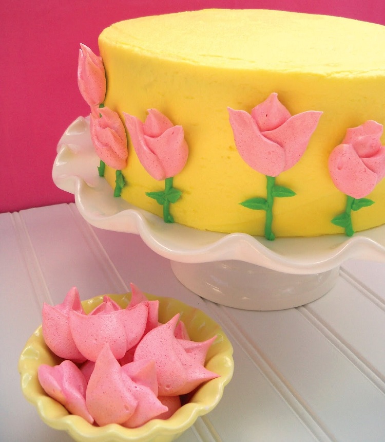 gâteau printemps tulipes sympas