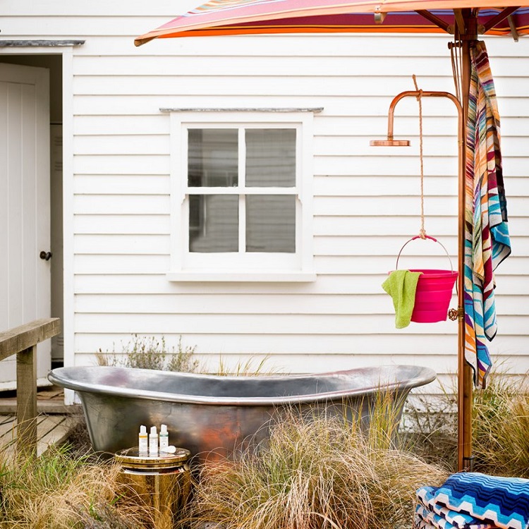 idée aménagement jardin salle bain extérieure idées DIY décoration originale