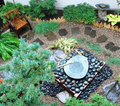 jardin japonais zen conseils aménagement plantes placement meubles quel point focal choisir
