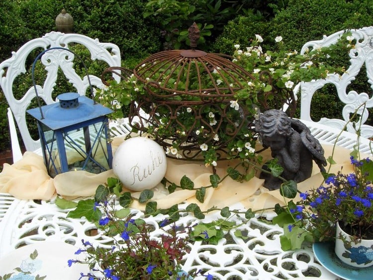 jardin romantique composition de la table
