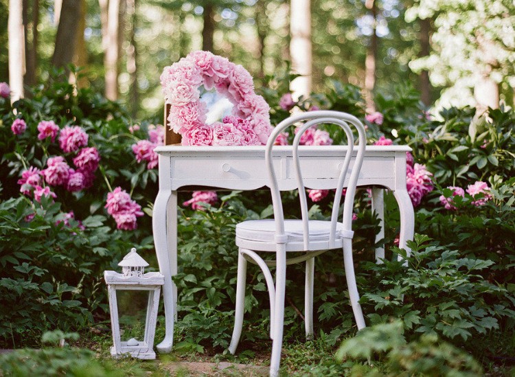 jardin romantique de rêve roses