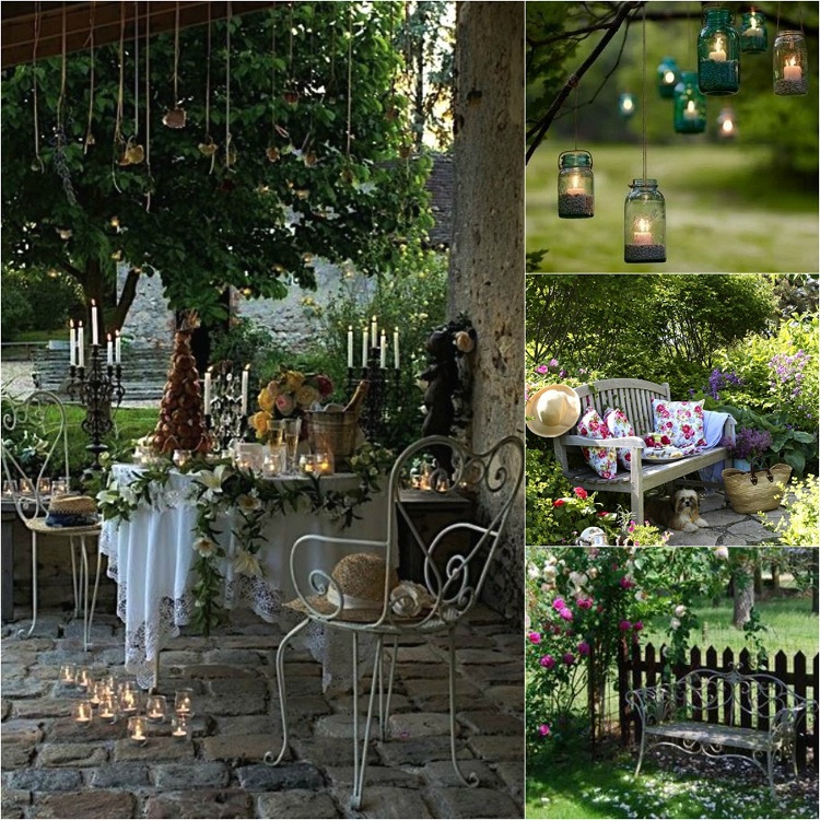 jardin romantique idées cosy