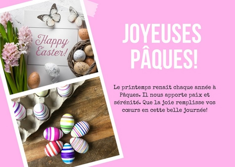 joyeuses Pâques images idée carte voeux postale exemples souhaits fête pascale 2018